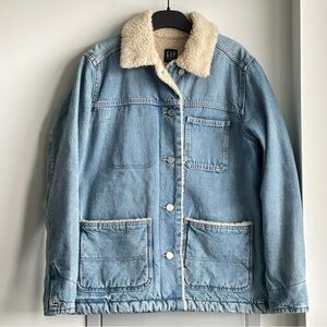 GAP Denim Jacket with Sherpa